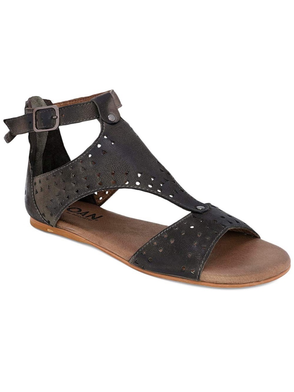 Roan by Bed Stu Kit Leather Sandals Size 7 Bosco Grey